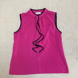Pink Calvin Klein sleeveless blouse - size M
